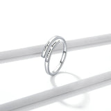 925 Sterling Silver Lettering Open Adjustable Finger Rings Fashion Wedding Jewelry For Gift