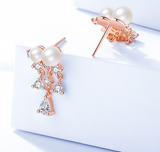 s925 sterling silver jewelry Japan and South Korea diamond bead earrings tassel earrings female gifts