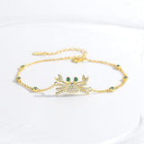 Crab yellow gold  plated Crystal Zircon Bracelet S925 Sterling Silver Pop Animal Jewelry Wholesale