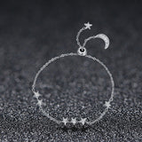  Cuibic Zircon Star&Moon Secret Bracelet Bangle