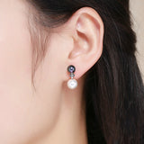 High Quality 100% 925 Sterling Silver Double Ball Elegant Exquisite Stud Earrings for Women Fashion Silver Jewelry