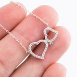 Big and small heart zirconia bracelet gemstone shinning bracelet