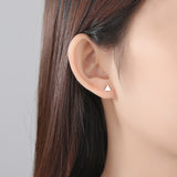 Elegant Triangle Stud Earrings Wholesale 925 Sterling Silver Different Style Triangle Jewelry