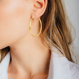 18K Gold European And American Fashion Creative Earrings Large Hoop Earrings