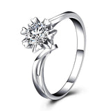 Heart Surround Zirconia Rings Gemstone Wedding Gift Rings