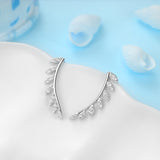Small Leaves Zirconia Earrings Silver Jewelry Design Best Selling Jewelry