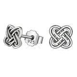 S925 Sterling Silver Stud Earrings Celtic Knot Earrings Jewelry