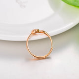 18K Gold Fashion Explosion Heart-Shaped Lock Ring Couple Ring Female Korean Version Of Boutique Jewelry