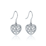Fashion heart-shaped  S925 sterling silver earrings Europe and the United States Celtic knot earrings jewelry for female