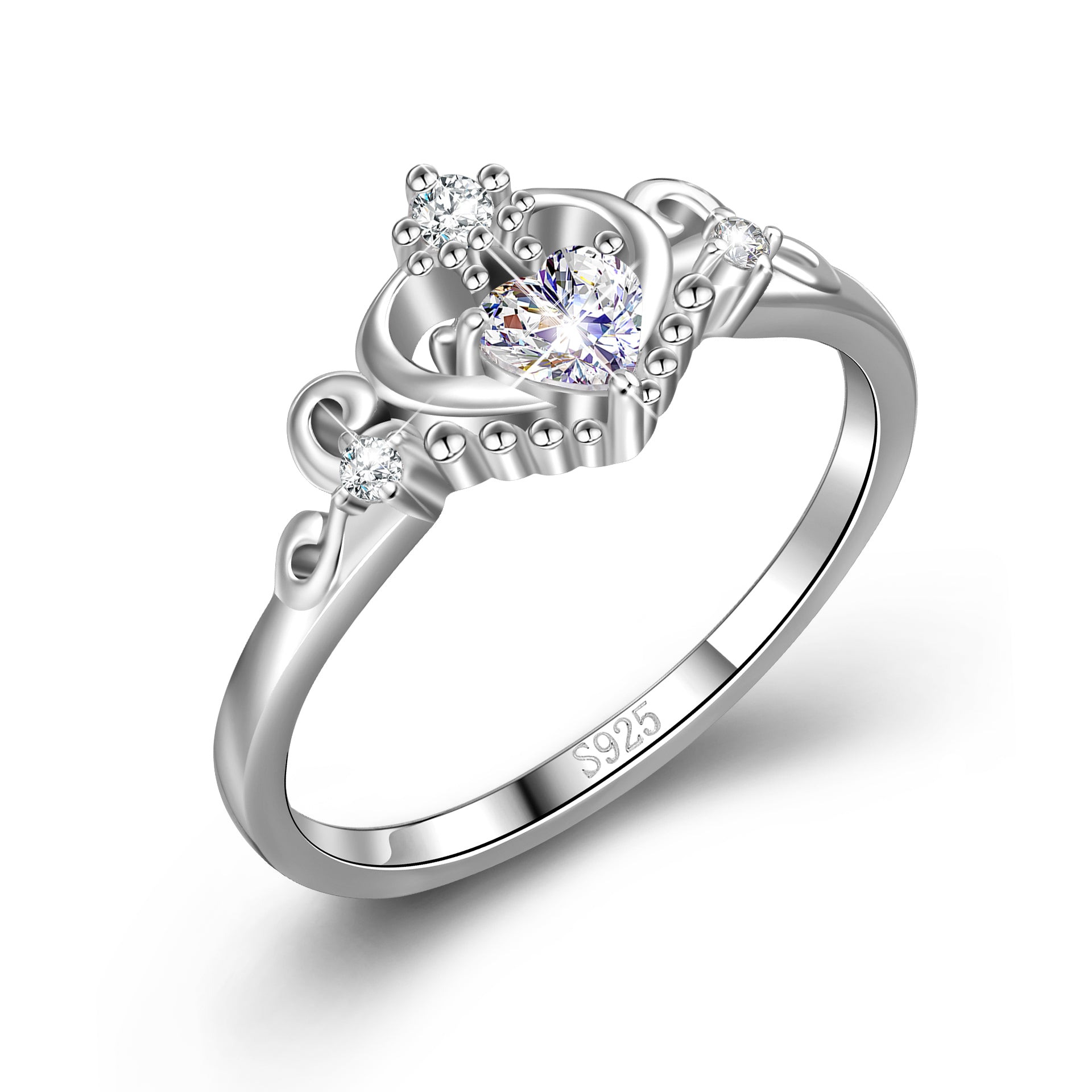 2pcs Vintage Queen Ring Silver Princess-crown Finger Ring Wedding  Anniversary | Fruugo NO