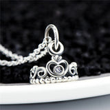 Crown Circle Princess Favorite Necklace Design Ring Drop Pendant Necklace