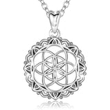 S925 Sterling Silver  Celtic Knot Necklace seed of life Necklace Celtic Infinity Jewelry Gifts for Her