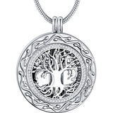 Memorial Gift, Always in My Heart with 1 or 2 Vials Urn Locket Pendant Necklace, Tree of Life Cremation Jewelry for Ashes, Keepsake for Dad Sister Grandma Aunt Wife Daughter Mom