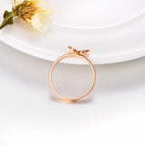 18K Gold Fashion Explosion Butterfly Ring Couple Ring Female Korean Version Of Boutique Jewelry