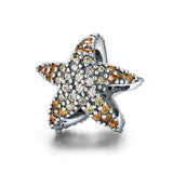 Silver Zirconia Ocean Star Charms
