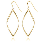 14K Gold Plated Infinity Sterling Silver Post Hoop Earrings for Women