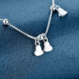 Side Heart Anklets 925 Sterling Silver Adjustable Beach Style Foot Anklet  Jewelry for Women