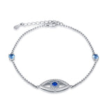  Evil Eye Jewelry Blue White CZ Eye Bracelet
