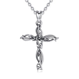 S925 Sterling Silver Cross Necklace Pendant for Women