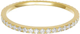 14K Gold Plated Sterling Silver Zirconia Fine Inlay Eternity Ring
