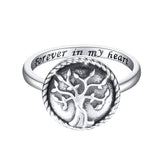 S925 Sterling Silver Heart Memorial Ashes Keepsake Exquisite Cremation Ring