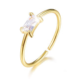 925 Sterling Silver Adjustable Rings Cubic Zirconia Rings Bride Rings For Women