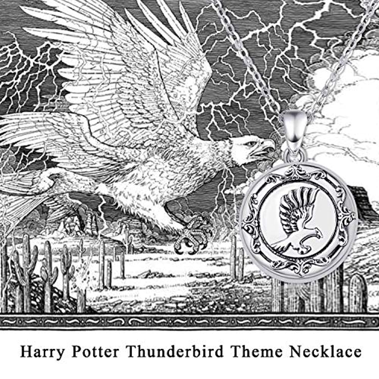 Wholesale Thunderbird Theme Locket Necklace