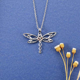 s925 Sterling Silver Dragonfly  Necklace - Celtic Jewelry Gifts for Women Dragonfly Lovers