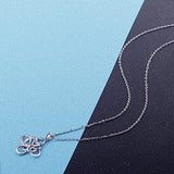 925 Sterling Silver Good Luck Celtic Knot Irish Vintage 925 Women Heart Necklace Pendant