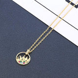 S925 Sterling Silver Gold Tone Sunflower With Cz Pendant Necklace Inspirational Jewelry Round Colorful Cz Pendant Necklace Blessings Gifts For Women Daughter Wife