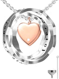 S925 Sterling Silver Keepsake Jewelry Cremation Pendant Urn Necklace for Ashes - You are Always in My Heart I Love You Forever