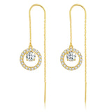Hollow Circle CZ Hypoallergenic Earrings
