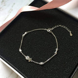 S925 Sterling Silver Puppy Pig Bracelets For Women Girl Love Animal Rolo Chain