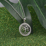 S925 Sterling Silver Tree of Life Love Heart Pendant Necklace for Girls Women