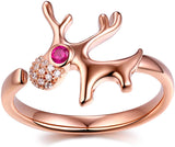 Silver Rose ReindeerToe Rings