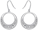 925 Sterling Silver Good Luck Irish Celtic Knot Drop Earrings Love Knot Dangle Earrings for Women Girls