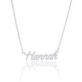 "Hannah"-925 Sterling Silver Personalized Name Necklace Adjustable Chain 16"-20"
