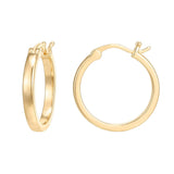 14K Gold Plated 925 Sterling Silver Post Lightweight Hoops Gold Hoop Earrings For Women