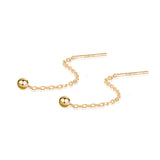 Gold Earrings for Women Threader Earrings Sterling Silver Chain Tassel Earrings