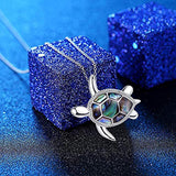 925 Sterling Silver Turtle Necklace Gifts Pendant Jewelry Birthday Gift Stocking Stuffers for Her