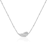 Angel Wings Necklace Sterling Silver Dainty Choker Pendant Necklace Jewelry Gifts for Women Girls