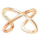 14K Gold Plated Crossover X Stackable Rings | Gold Rings for Women