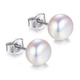 Pearl Earrings Sterling Silver Stud Earrings For Women AAAAA Freshwater Pearl Earrings