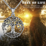 Tree of Life Necklace Celtic Family Tree Pendant for Women, Sterling Silver Jewelry Gift - Oxidized Special Effect