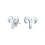 Tiny Simple Astrology Horoscope Zodiac Stud Earrings For Teen For Women 925 Sterling Silver 12 Birth Month Sign