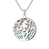 925 Sterling Silver Mother of Pearl Tree of Life Necklaces Pendant