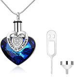 Heart URN Necklace S925 Sterling Silver Engraved Pendant