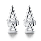 Overlapping Triangles Stud Earrings