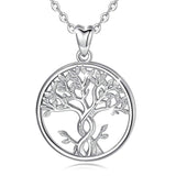 S925 Sterling Silver CZ Family Tree of Life  Necklace for Women