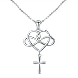 nfinity Love of God Heart Cross Pendant Necklace 